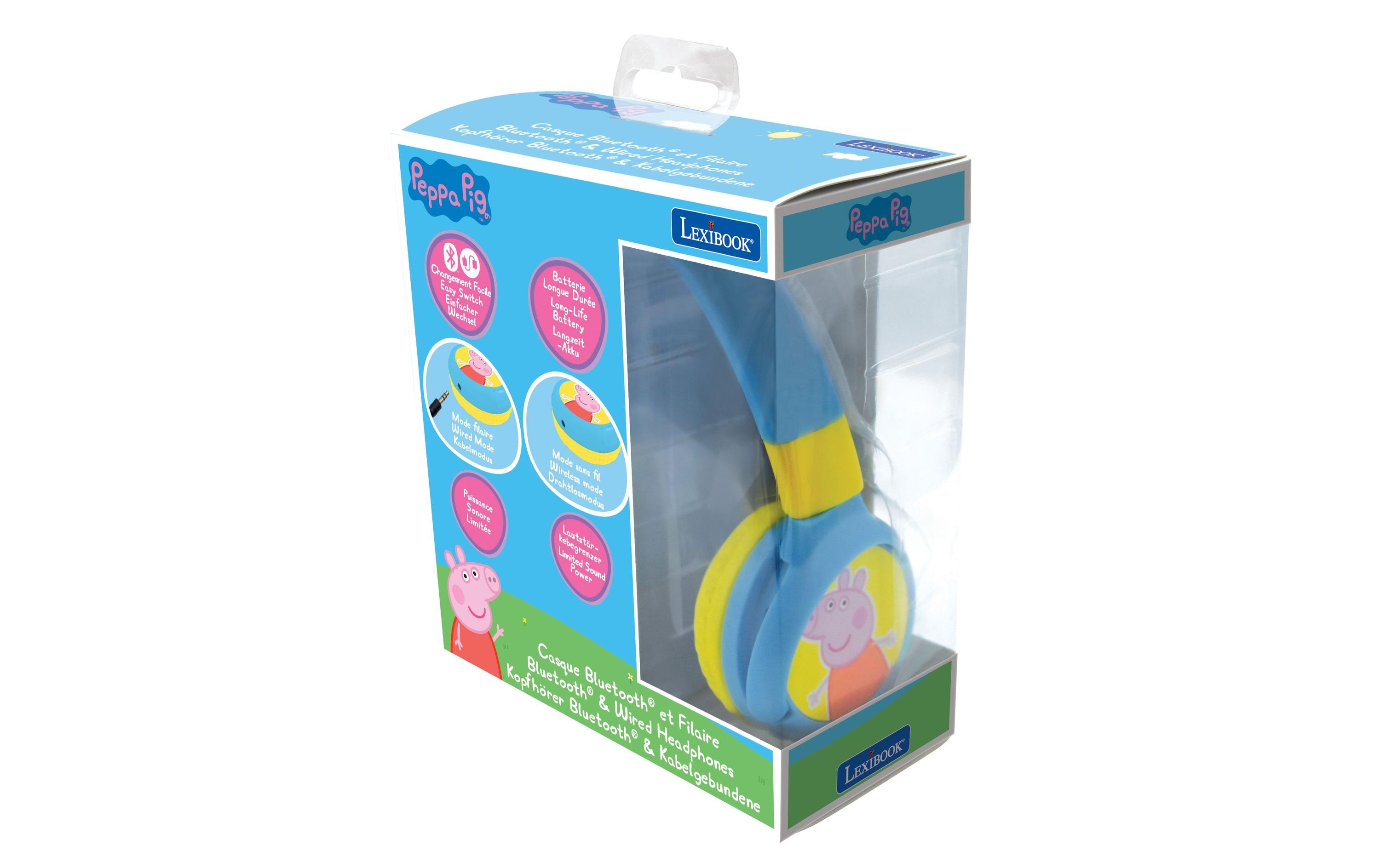 Lexibook Kinderkopfhörer Peppa Wutz 2-in-1-Bluetooth