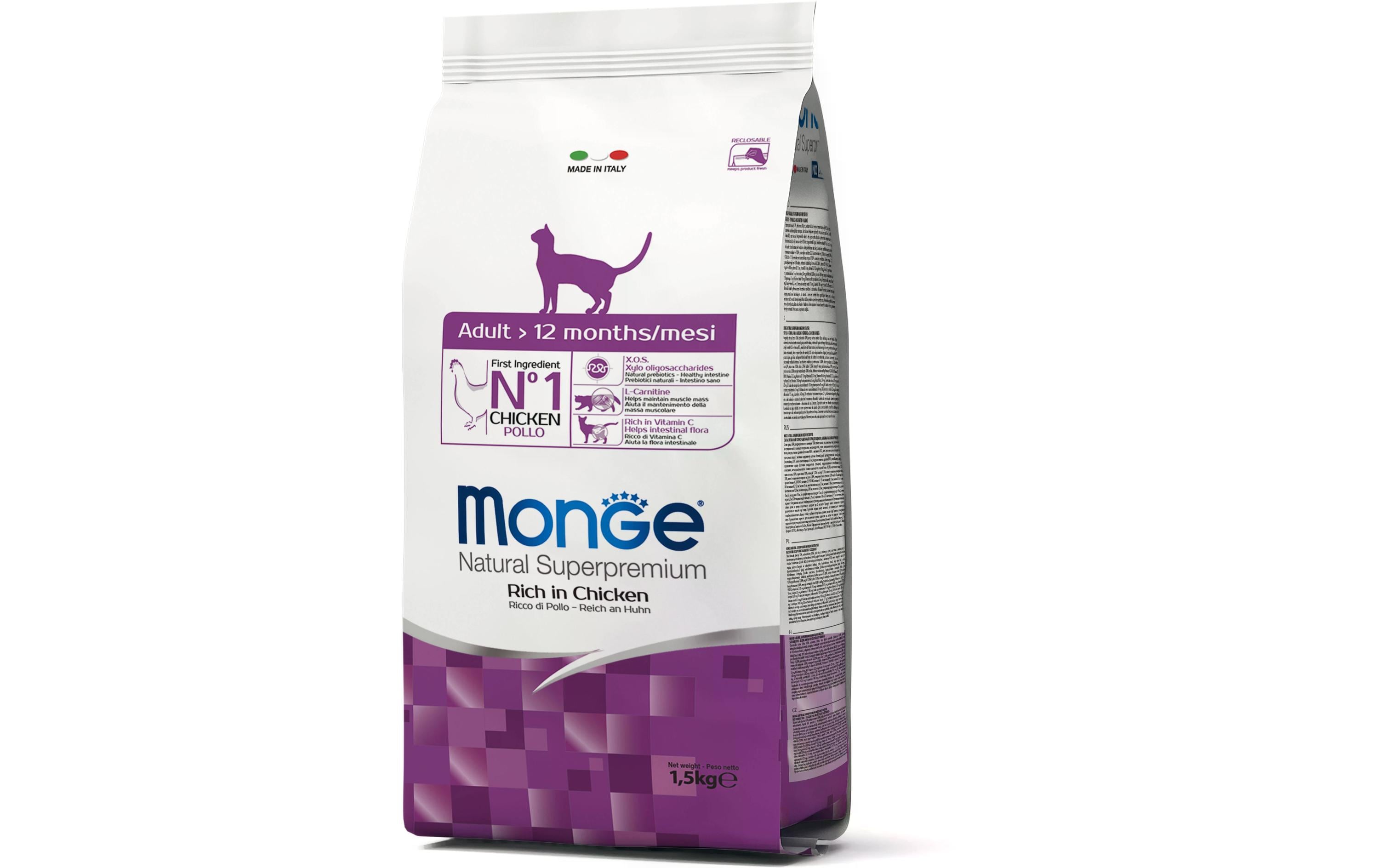 Monge Trockenfutter Katze Adult Huhn 1.5 kg