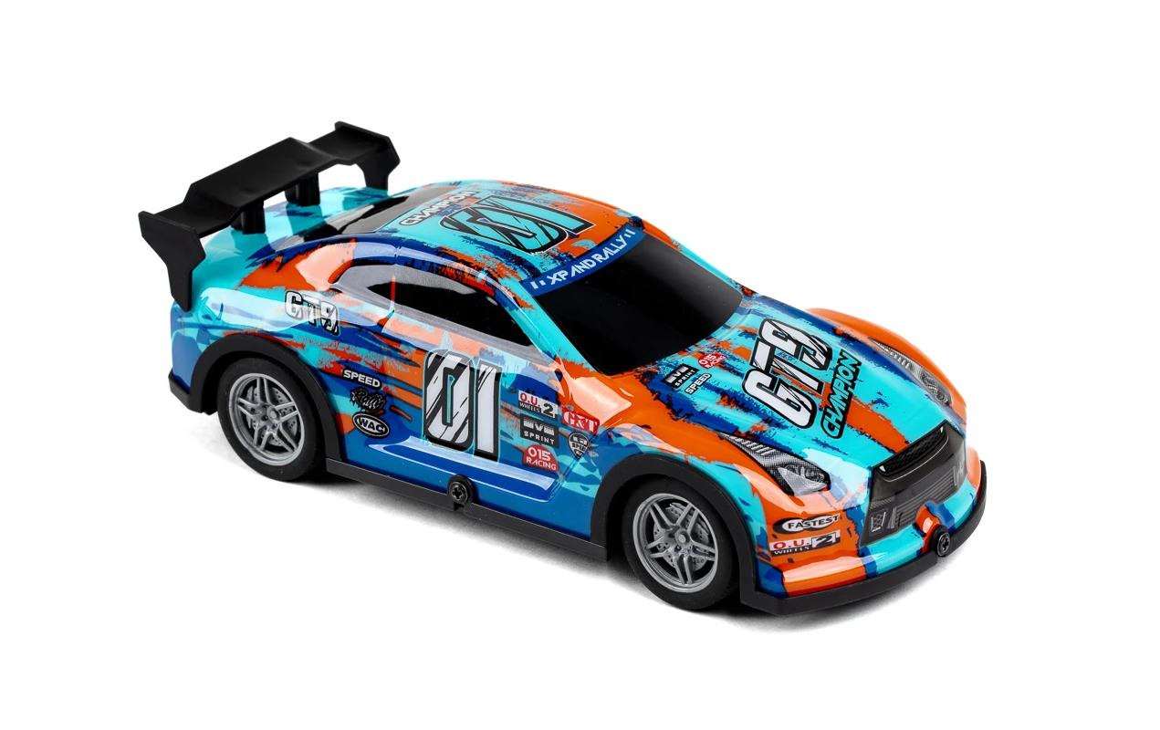 TEC-TOY Auto Champion GT9 mit Licht, Blau/Orange, 1:22