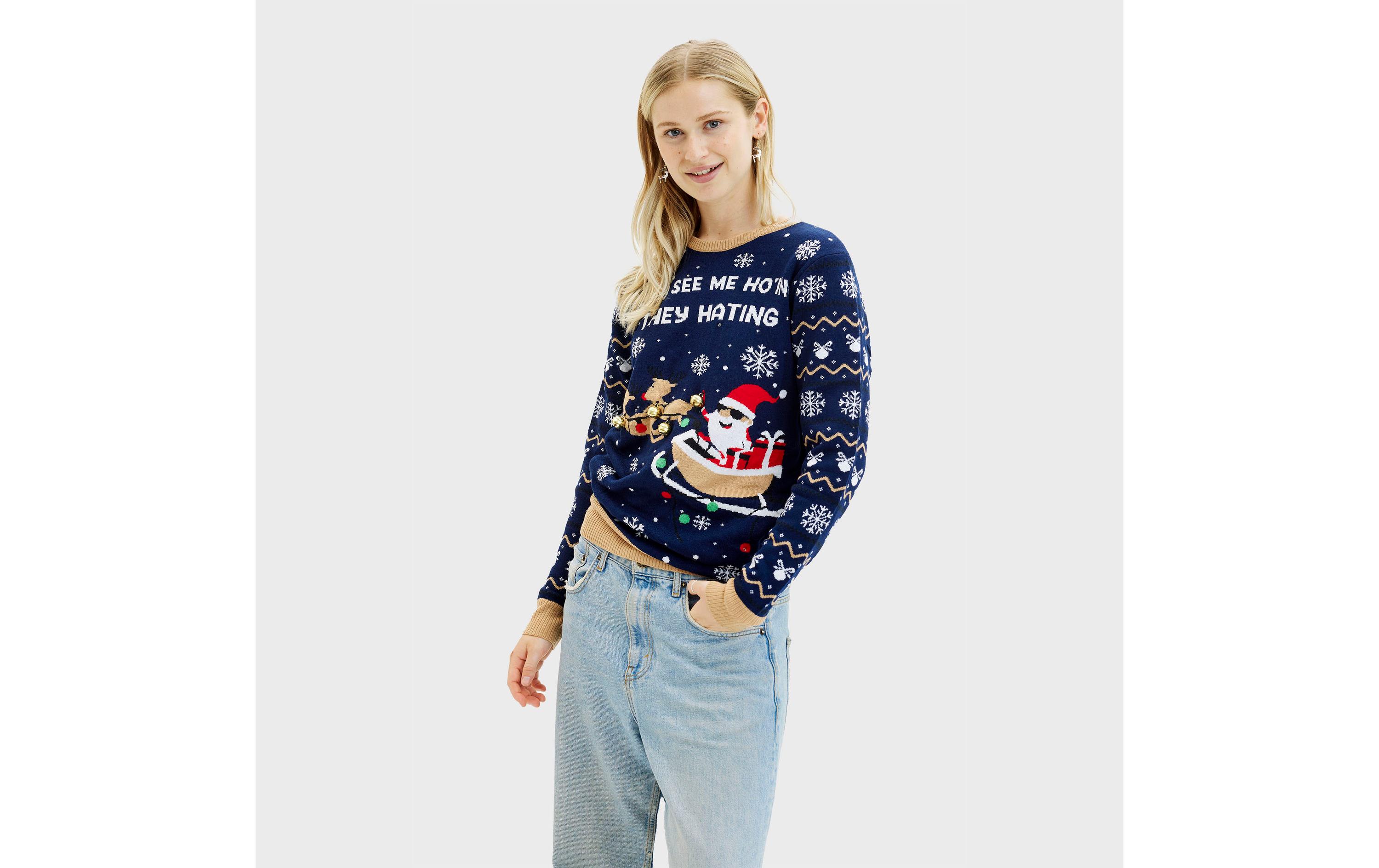 Christmas Sweats They see me ho’ing LED Sweater S