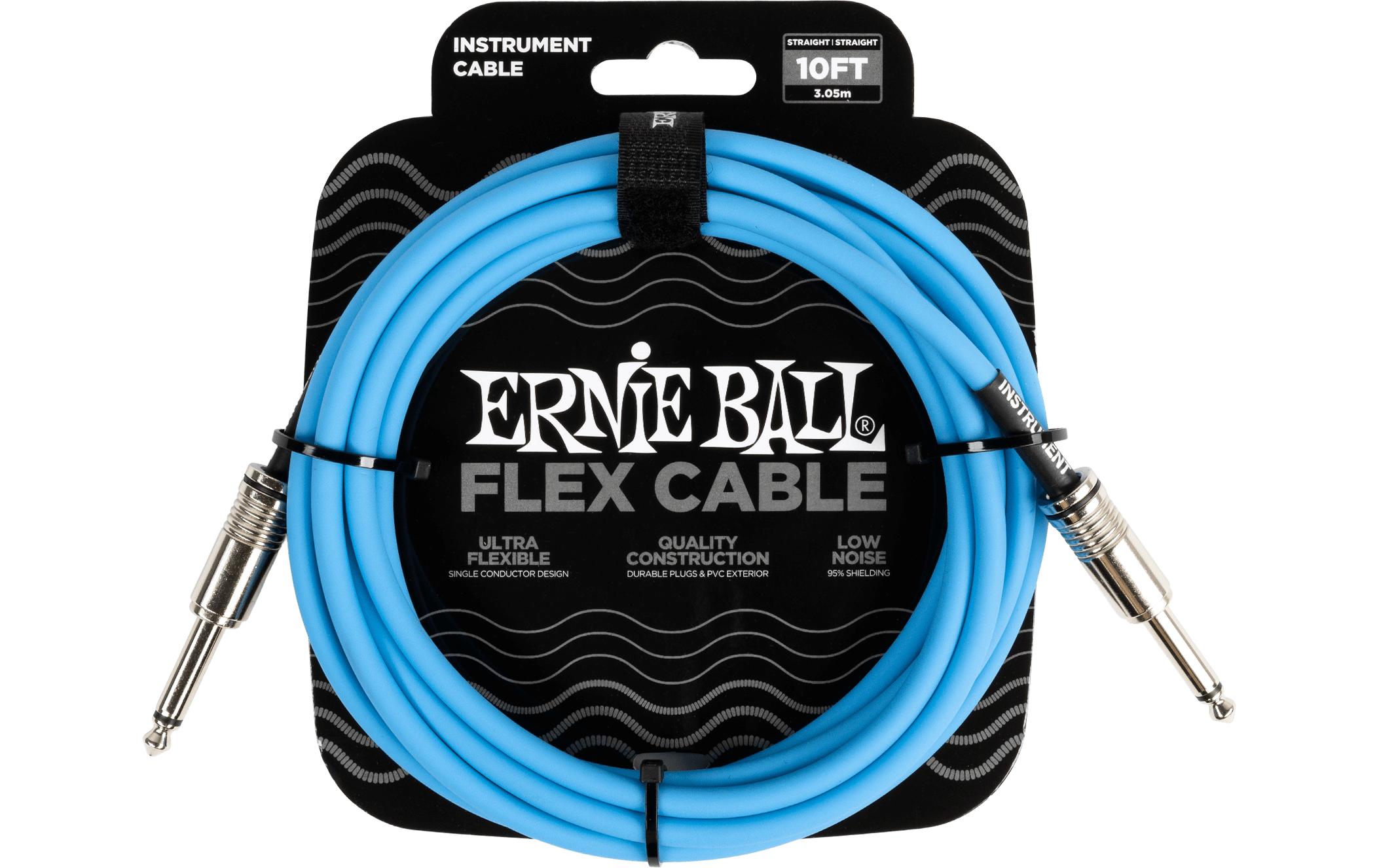 Ernie Ball Instrumentenkabel Flex 6412 – 3.05 m, Blau