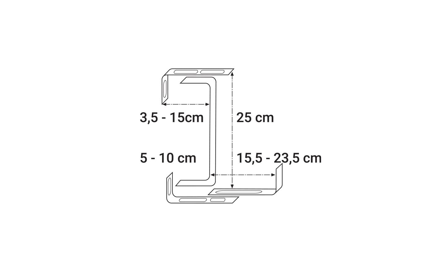 ALBA-KRAPF Balkonkistenträger 3x verstellbar