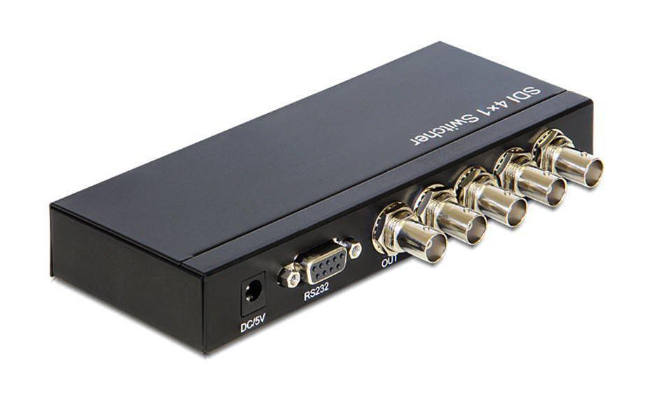 Delock Switchbox 3GI-SDI, 4 Port, 4 in - 1 out