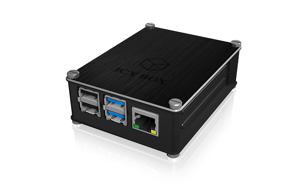 ICY BOX Gehäuse für Raspberry Pi 4 Schwarz